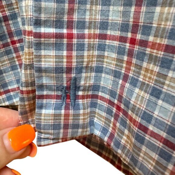 Johnnie-O‎ Shirt Men's Plaid Long Sleeve Button-Up Casual Size Large - Picture 7 of 10